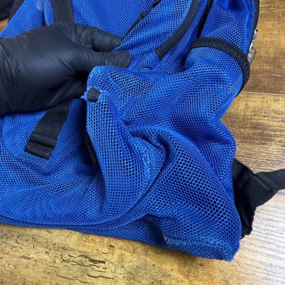 Nike Vintage Y2K Blue Polyester Mesh Breathable Backpack‎ Unisex One Size